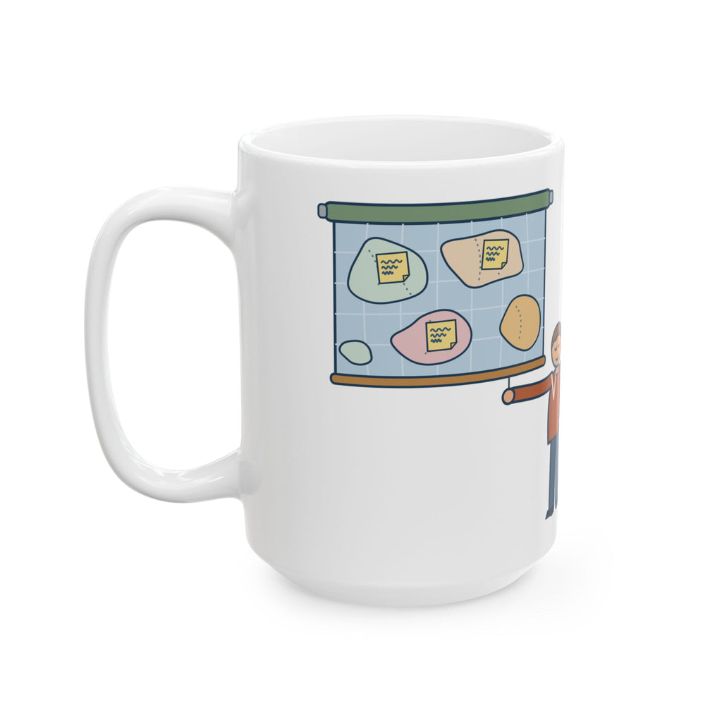 Large 15oz Geography Teacher Mug - Old Classroom Map With Three Renamed Countries