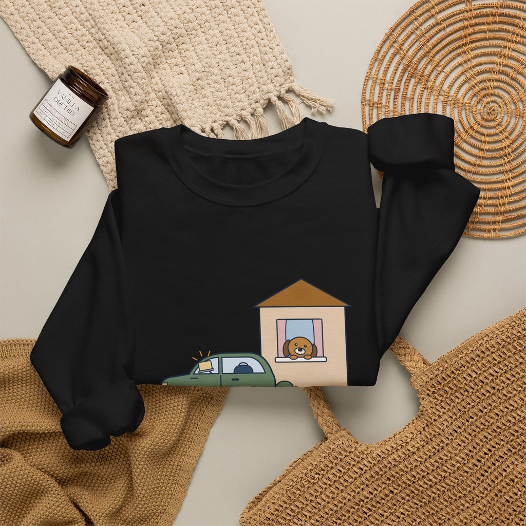 Home Health Nurse Crewneck Sweatshirt - Charting from the Driveway Visiting Nurse Gift
