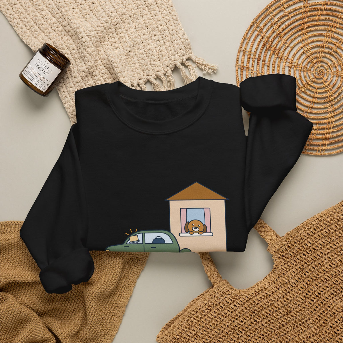 Home Health Nurse Crewneck Sweatshirt - Charting from the Driveway Visiting Nurse Gift
