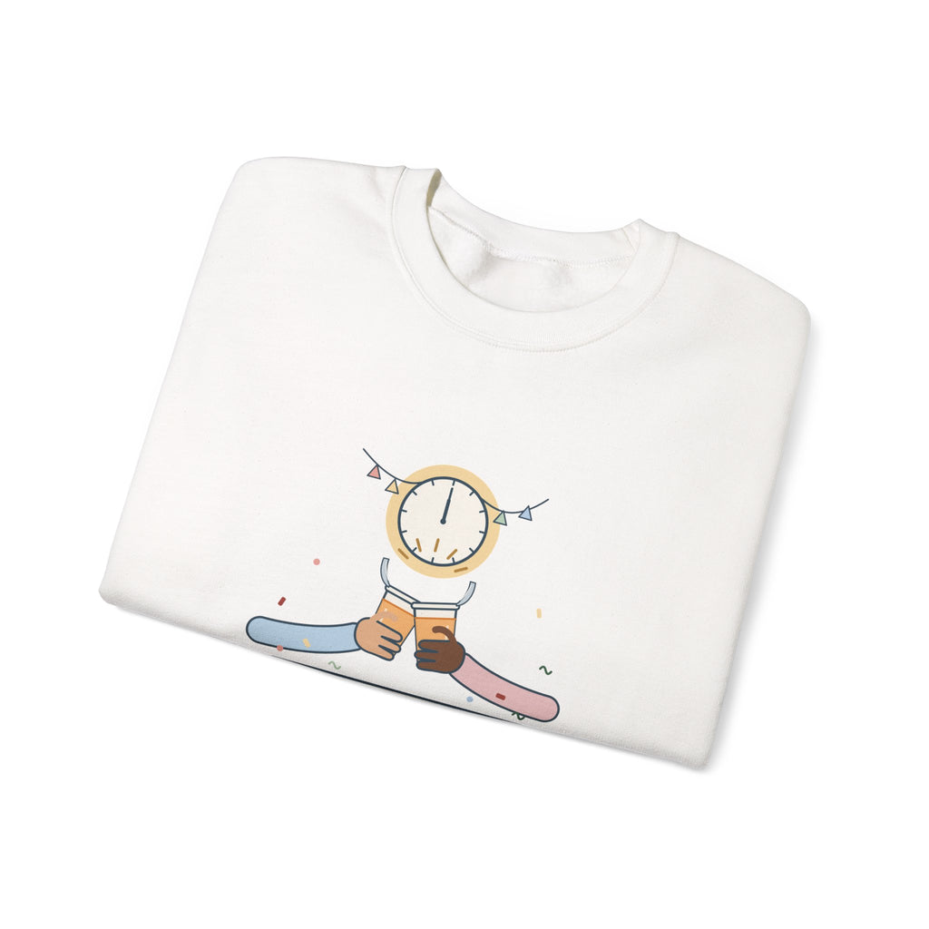 Night-Shift Nurse Crewneck Sweatshirt - New Year's Toast: Apple Juice, Nurses' Station