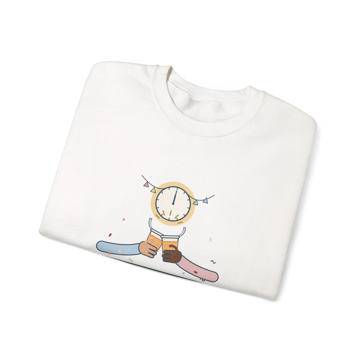 Night-Shift Nurse Crewneck Sweatshirt - New Year's Toast: Apple Juice, Nurses' Station