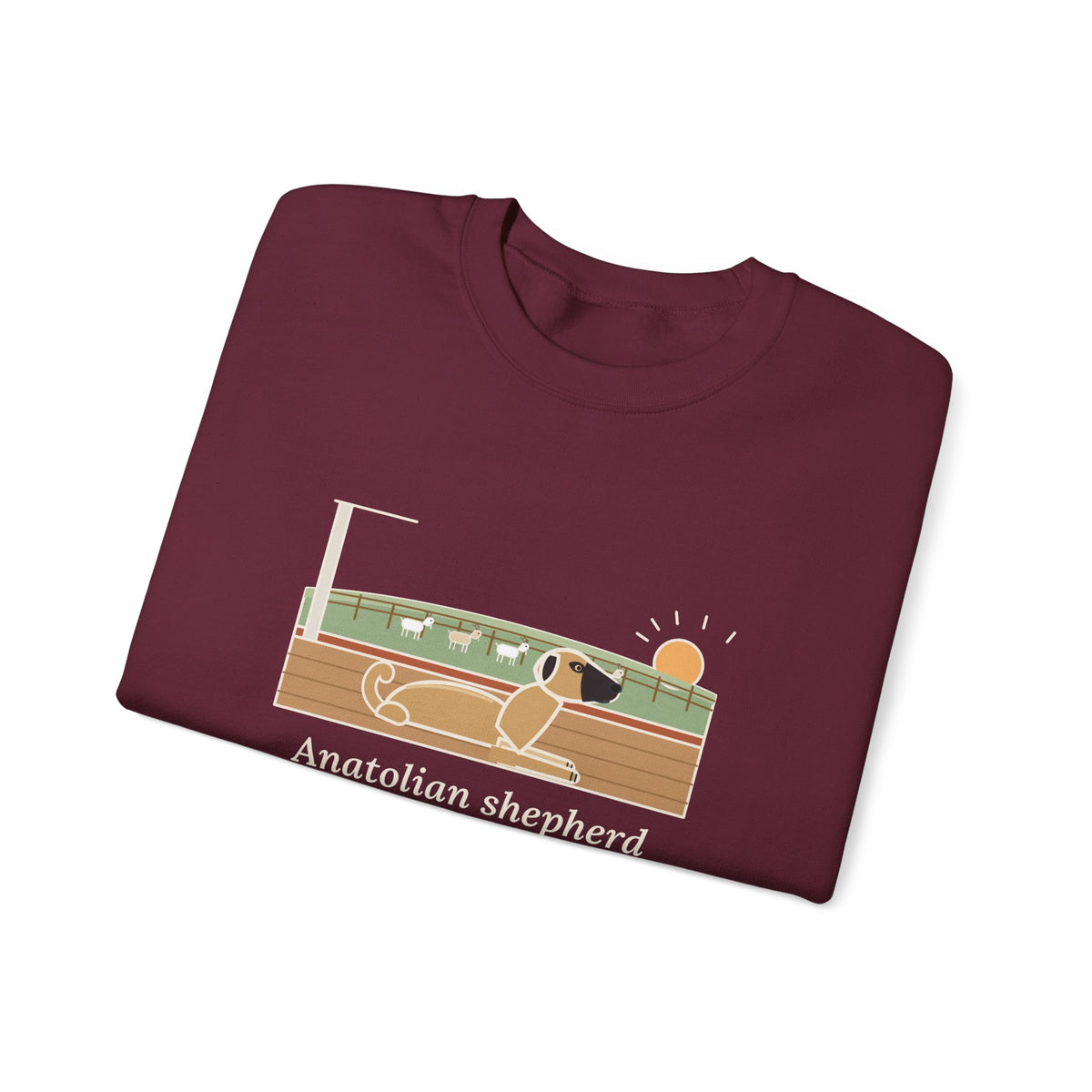 Anatolian Shepherd Crewneck Sweatshirt - Farm Dog Porch Watch Until Sunrise
