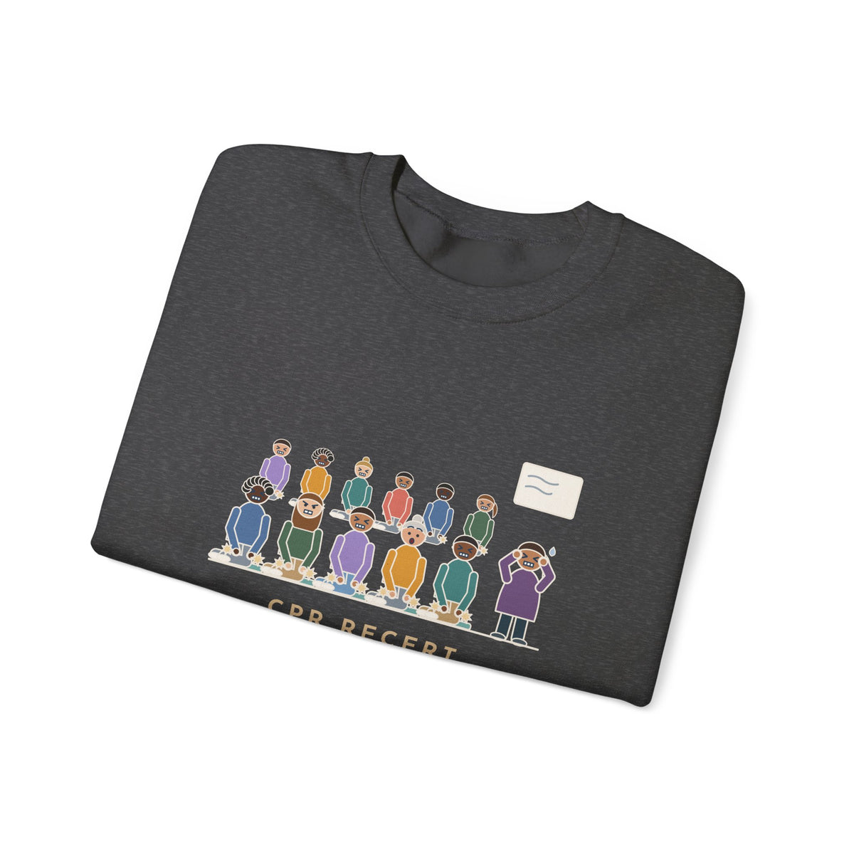 CPR Instructor Nurse Crewneck Sweatshirt - Recert Day, Sixty Cracking Knees