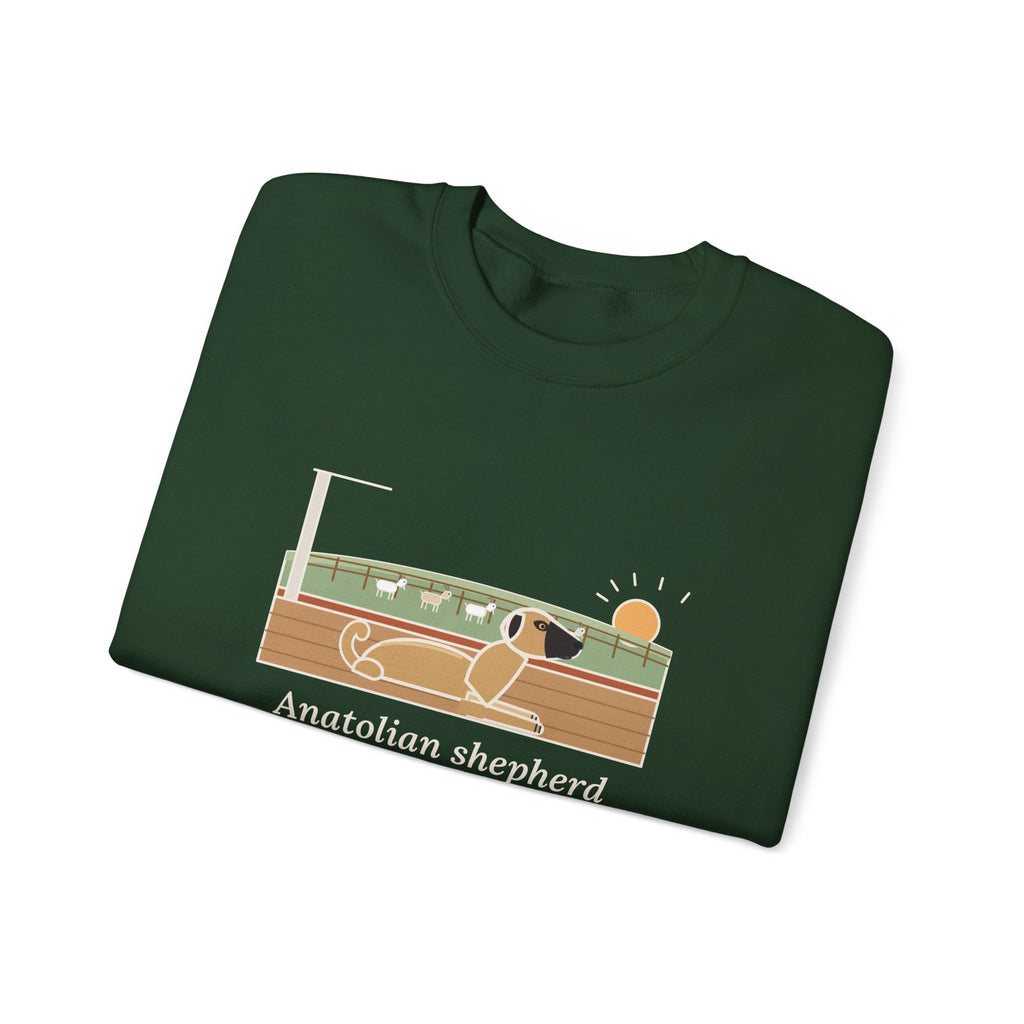 Anatolian Shepherd Crewneck Sweatshirt - Farm Dog Porch Watch Until Sunrise