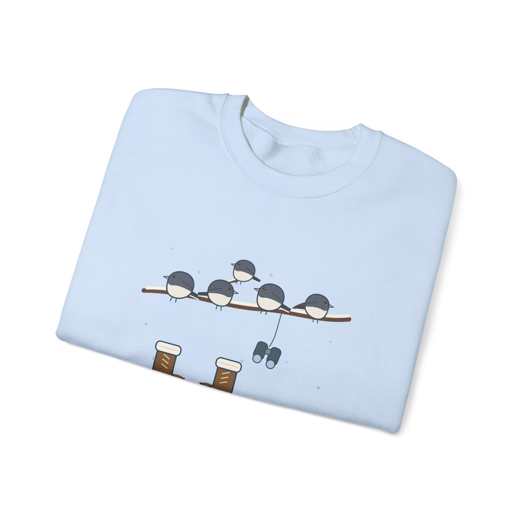 Winter Birders Crewneck Sweatshirt - Counting Juncos Until My Toes File a Complaint