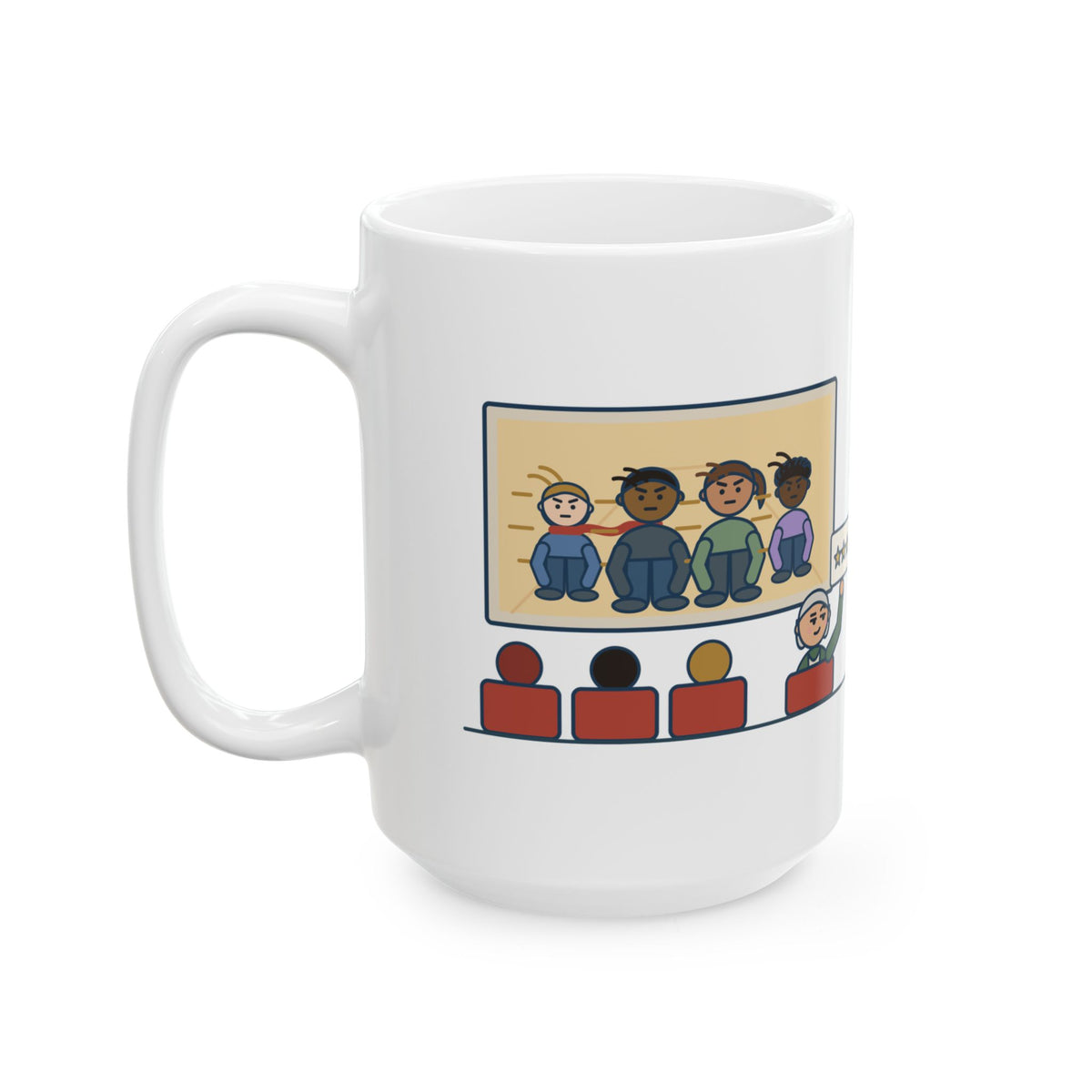 Large 15oz Film Studies Teacher Mug - Slow-Motion Walk Group Project Media Teacher Gift