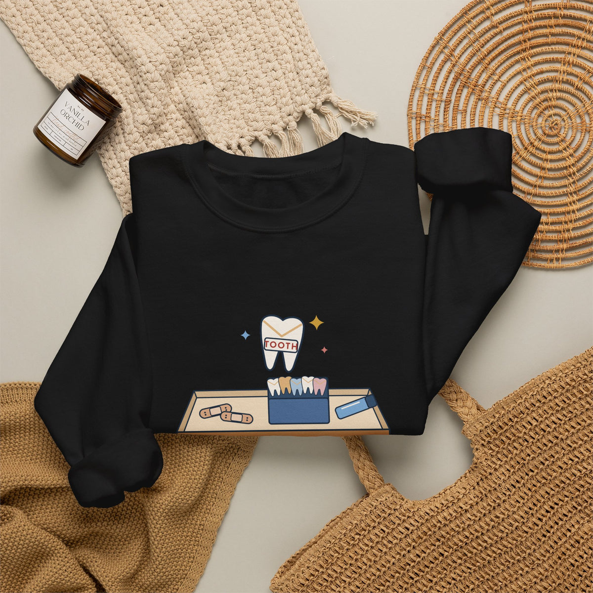 1st and 2nd Grade Teacher Crewneck Sweatshirt - Tooth Fell Out? I Have an Envelope for That