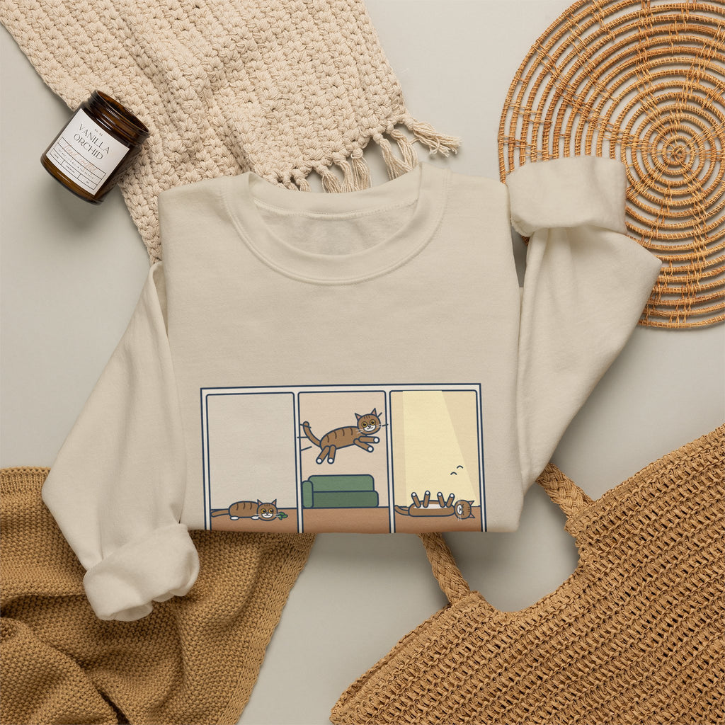 Catnip Sweatshirt, One Pinch, Three Minutes of Chaos, a Four-Hour Nap, Funny Three Panels Crewneck