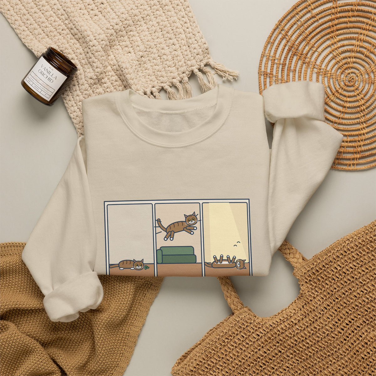 Catnip Sweatshirt, One Pinch, Three Minutes of Chaos, a Four-Hour Nap, Funny Three Panels Crewneck