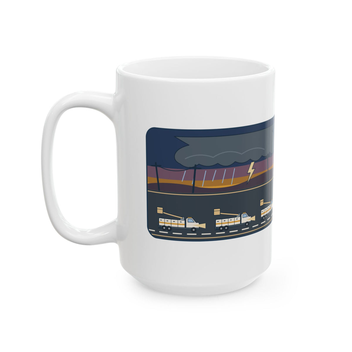 Large 15oz Lineworker Mug - Mutual Aid. Any State. Any Storm. Lineman Mug
