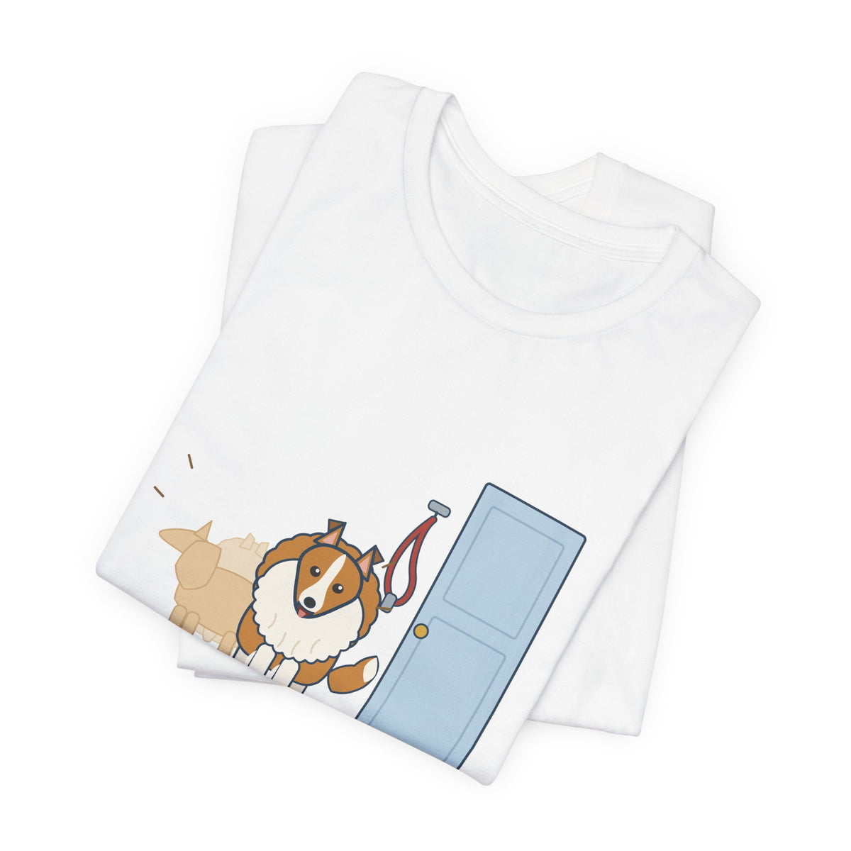 Sheltie T-Shirt - Spins Three Times Before Every Walk Shetland Sheepdog Tee