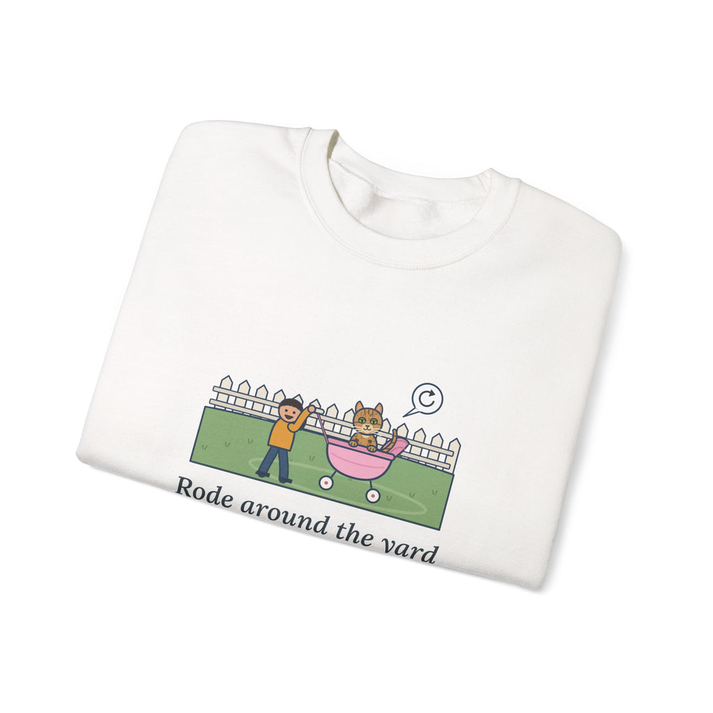 Australian Mist Cat Crewneck Sweatshirt - Rode Around the Yard in the Doll Stroller