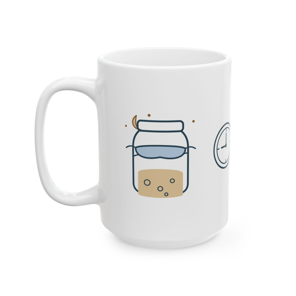 Large 15oz Sourdough Starter Mug - My Starter Has a Curfew Funny Baker Coffee Mug