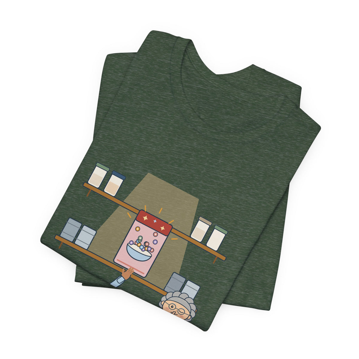 Grandma T-Shirt - Stocked the Cereal Your Mother Banned. Funny Grandparent Tee