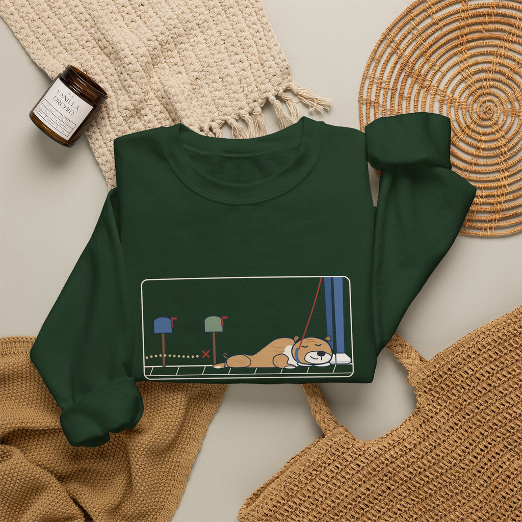 Bulldog-Type Dog Crewneck Sweatshirt - Walk Ended at the Second Mailbox. Bulldog Owner Gift