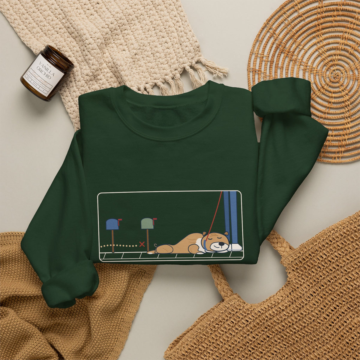 Bulldog-Type Dog Crewneck Sweatshirt - Walk Ended at the Second Mailbox. Bulldog Owner Gift