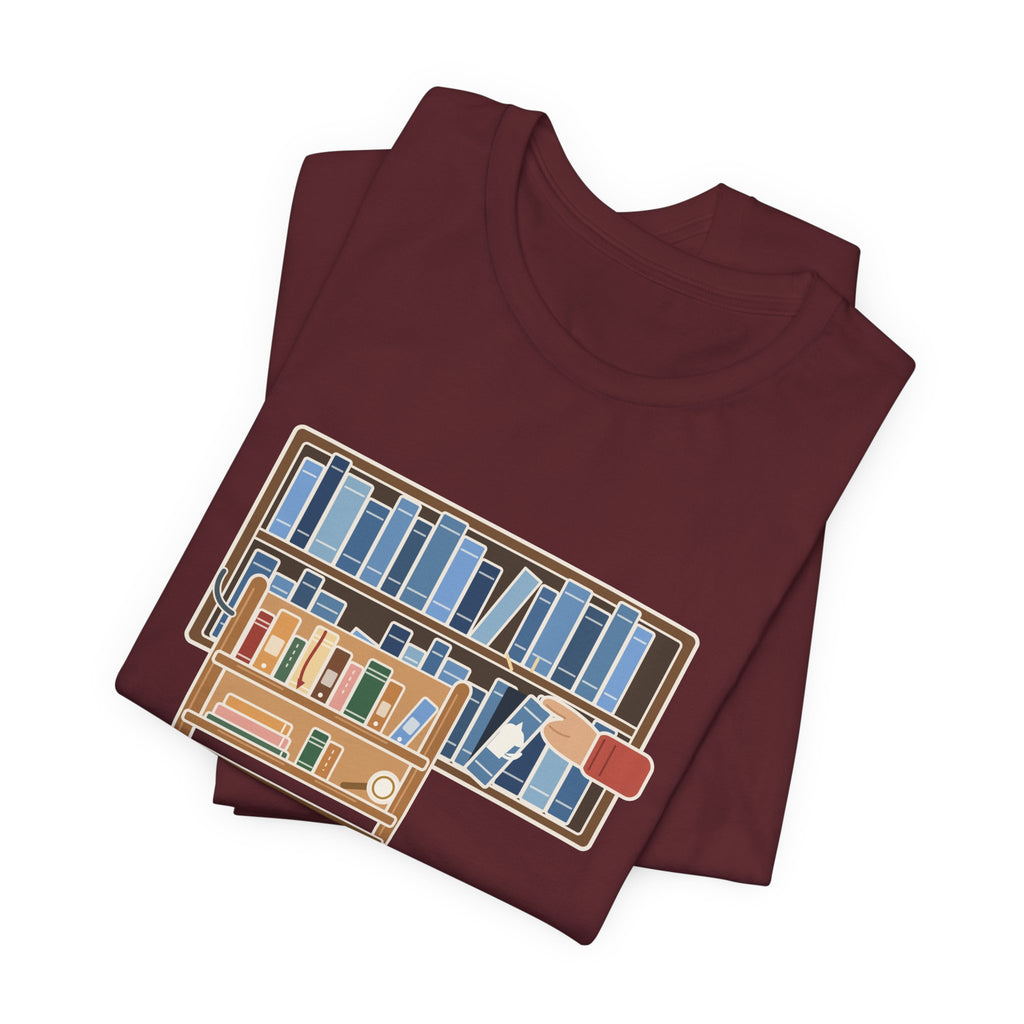School Librarian T-Shirt - A Blue Book About a Dog. I'm On It. Funny Library Tee