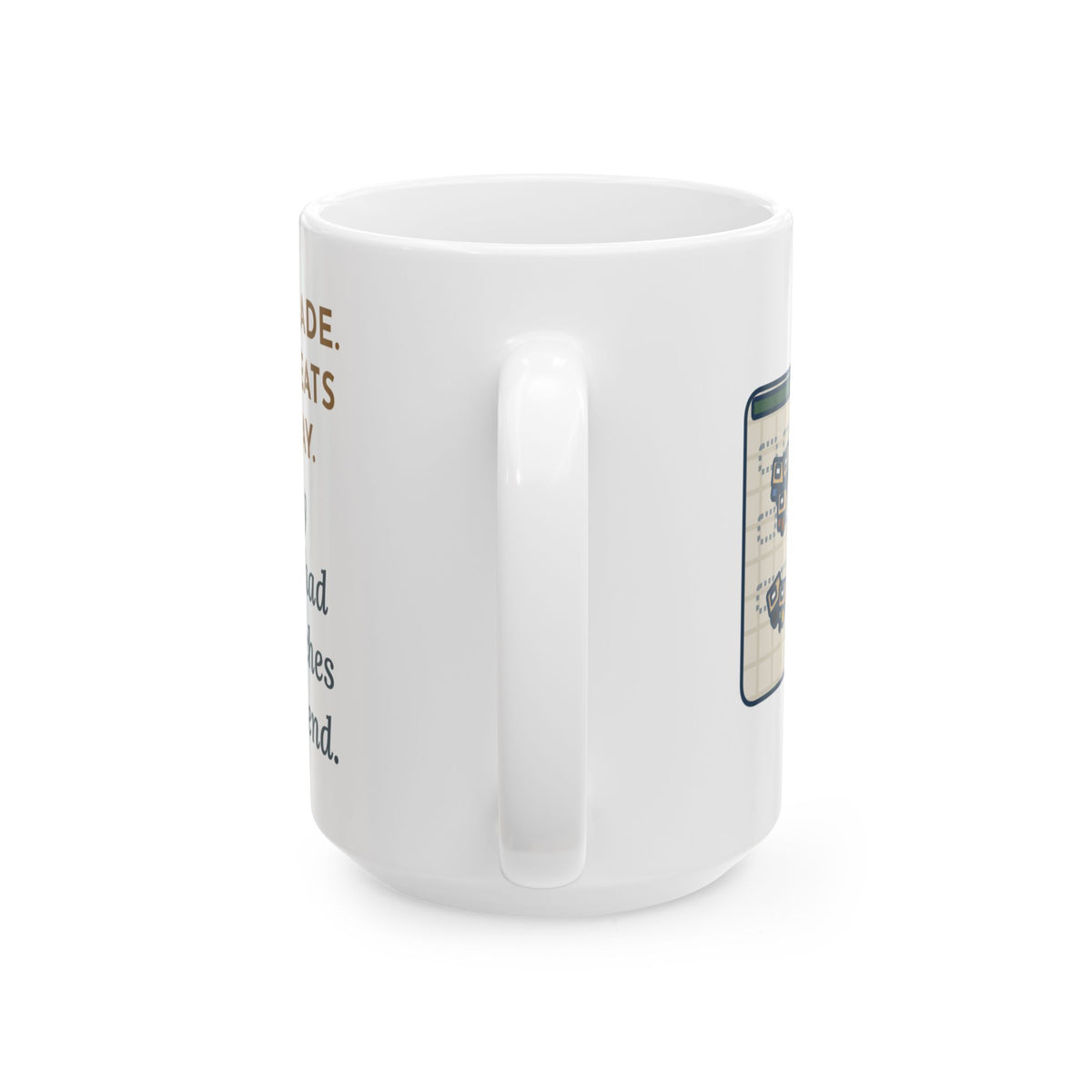 Assigned Seats Monday, By Friday Every Desk Crept Six Inches Toward a Friend 15oz Mug, Large Funny 7th Grade Teacher Coffee Mug