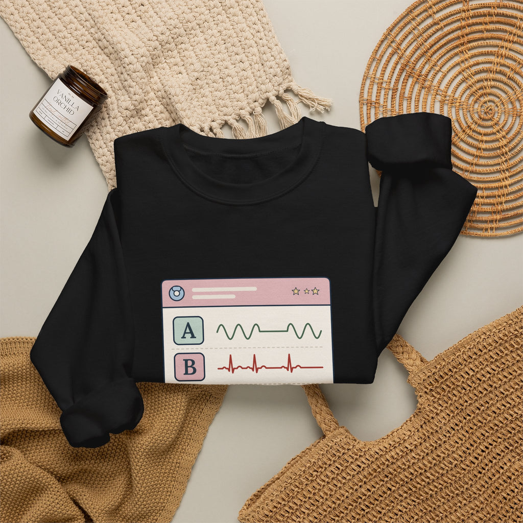 NICU Nurse Crewneck Sweatshirt - A's, B's and D's. Not a Report Card. Neonatal Nurse Gift