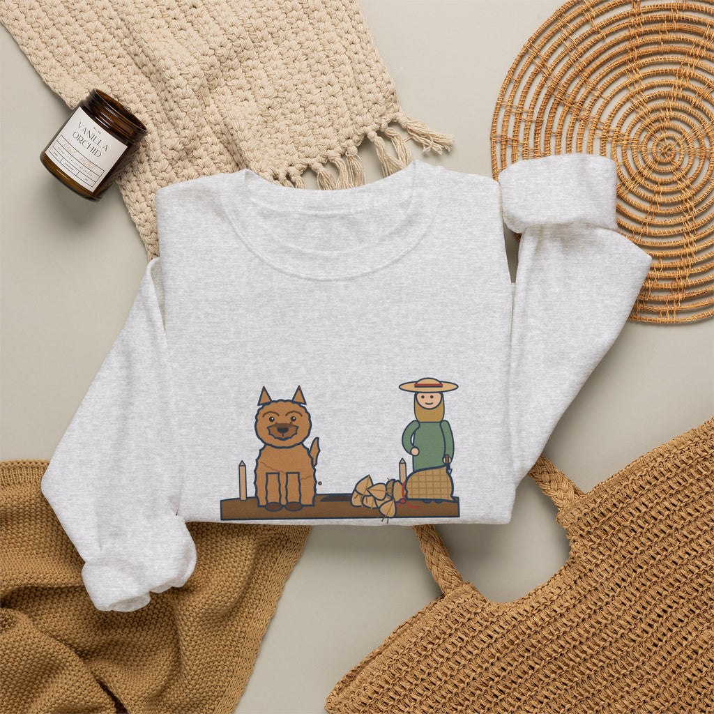 Cairn Terrier Crewneck Sweatshirt - Tulip Bulbs Dug Up an Hour After Planting Gardener Gift