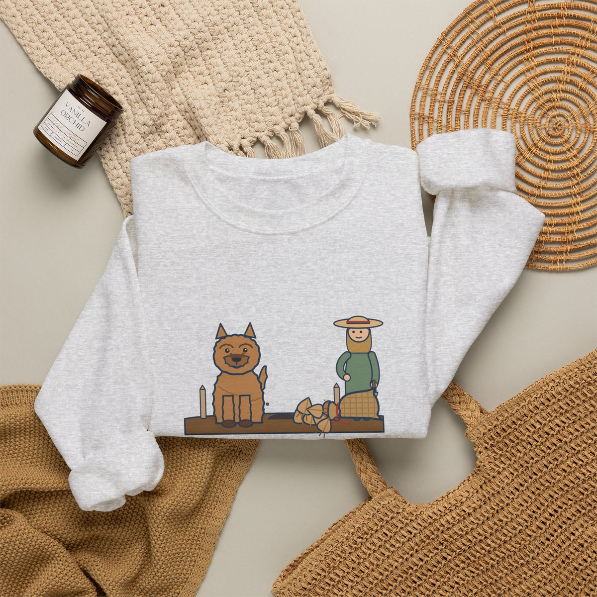 Cairn Terrier Crewneck Sweatshirt - Tulip Bulbs Dug Up an Hour After Planting Gardener Gift