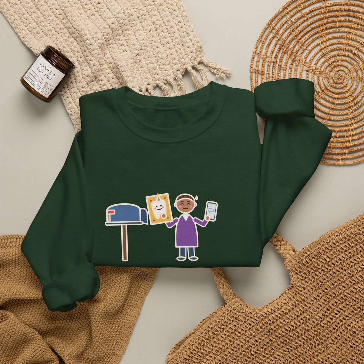 Birthday Sweatshirt, Got a Card from the Dentist Before My Own Family Remembered, Funny Mailbox Card Crewneck