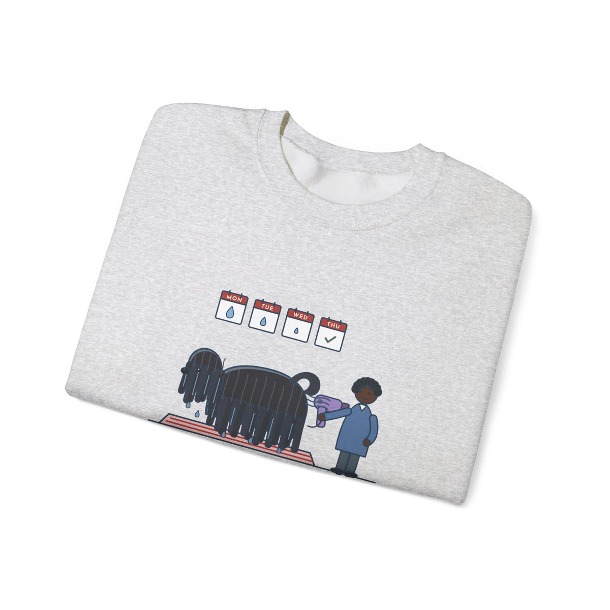 Puli Dog Crewneck Sweatshirt - Came In From the Rain Monday, Dried by Thursday