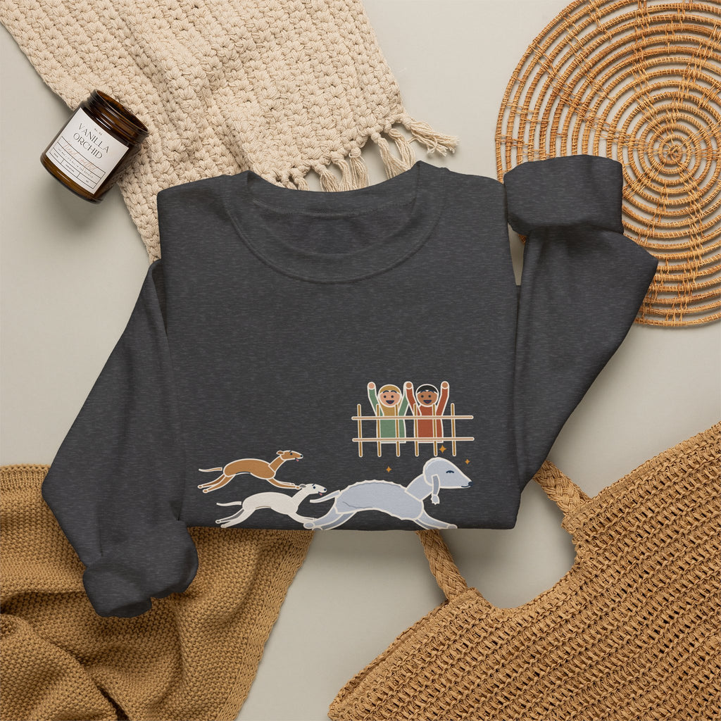 Bedlington Terrier Crewneck Sweatshirt - Outran the Whippets, Still Fluffy