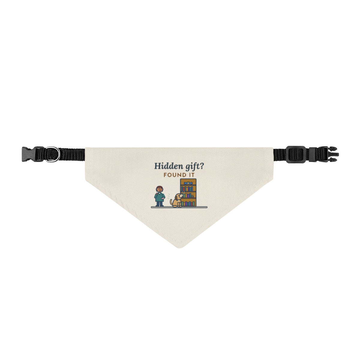 Dog's Present Bandana, Hidden Gift Found It, Clip-on Pet Bandana