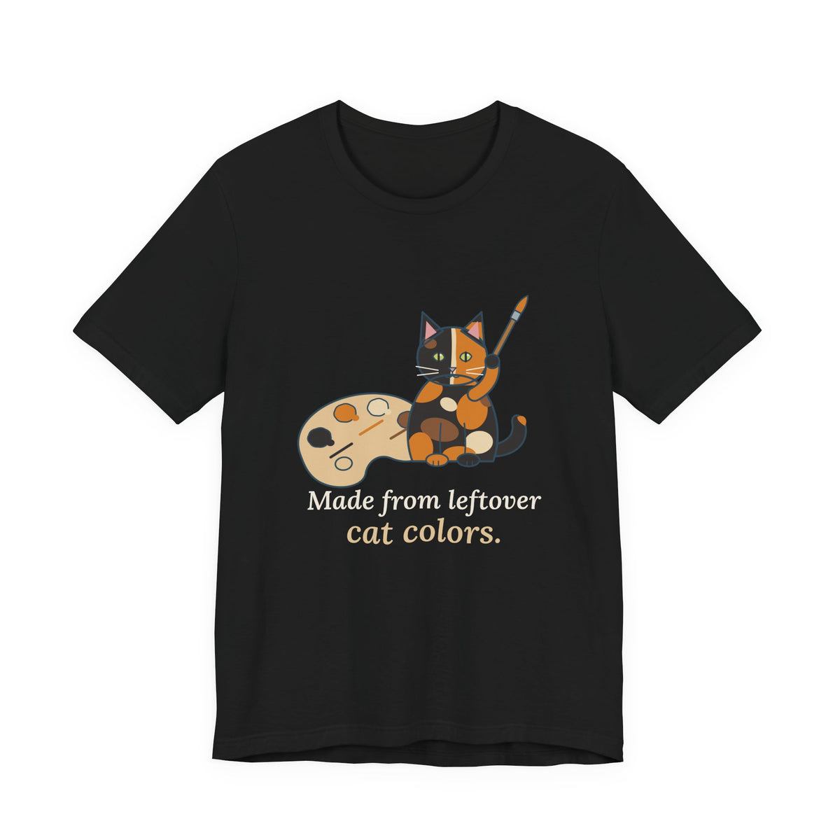 Tortoiseshell Cat T-Shirt - Made From Leftover Cat Colors Tortie Cat Tee
