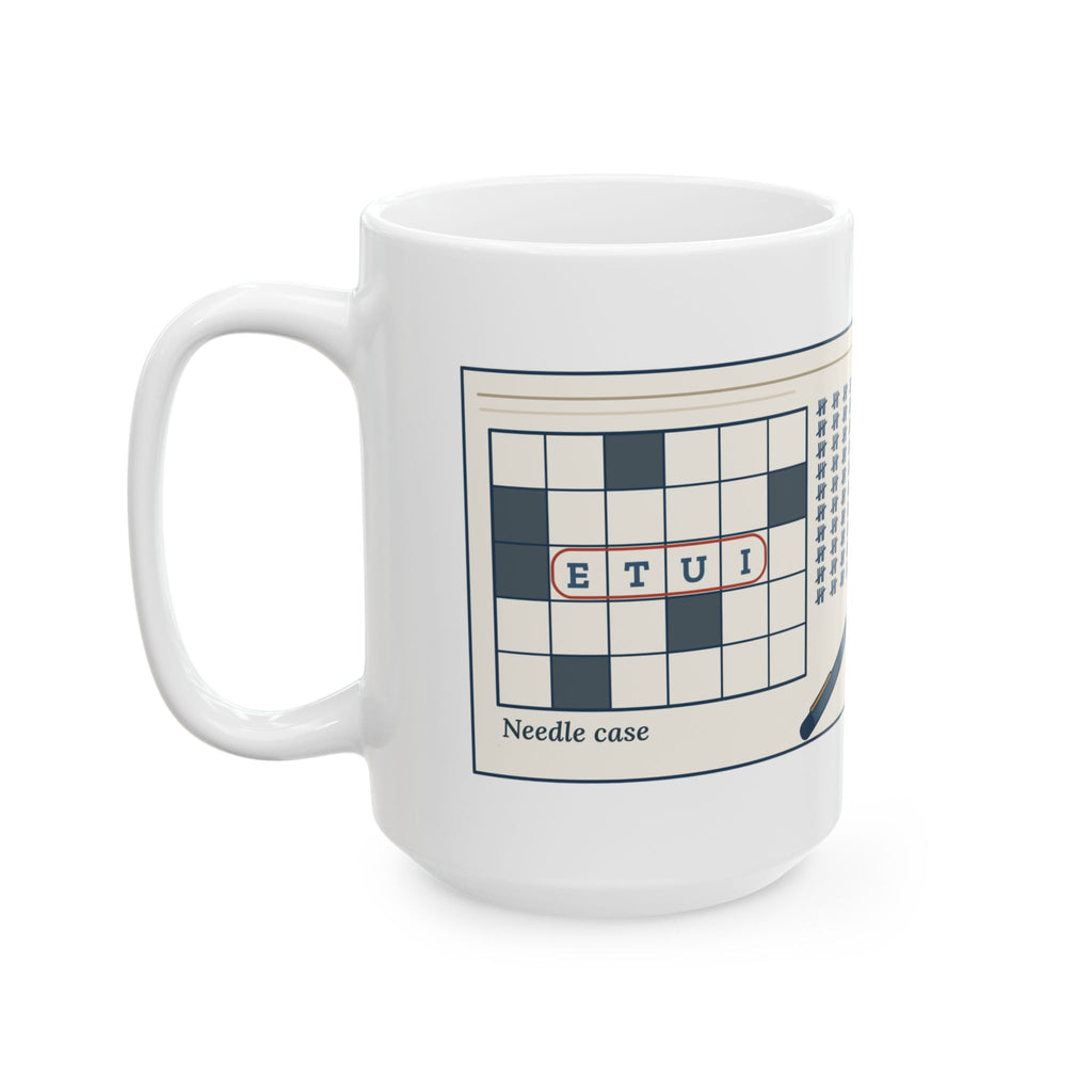 Large 15oz Crossword Puzzles Mug - Never Owned an Etui. Written It 200 Times. Word Nerd Gift