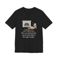 Funny Fireplace Cat T-Shirt, Turned On the Fireplace, The Cat Claimed the Warm Spot Before the Logs Caught, Hearth Rug Tee
