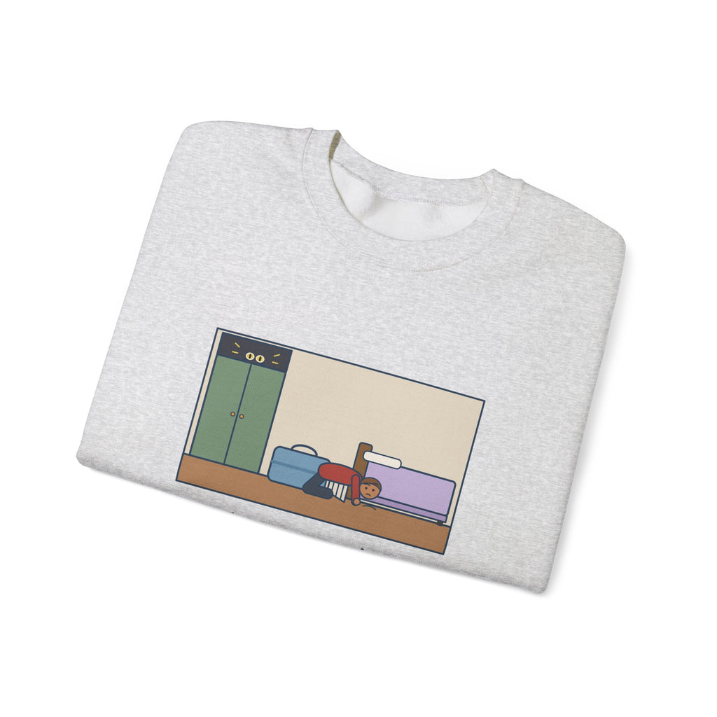 Vet Day Cat Sweatshirt, Got the Cat Carrier Out, The Cat Vanished for Three Hours, Funny Cabinet Hideout Crewneck