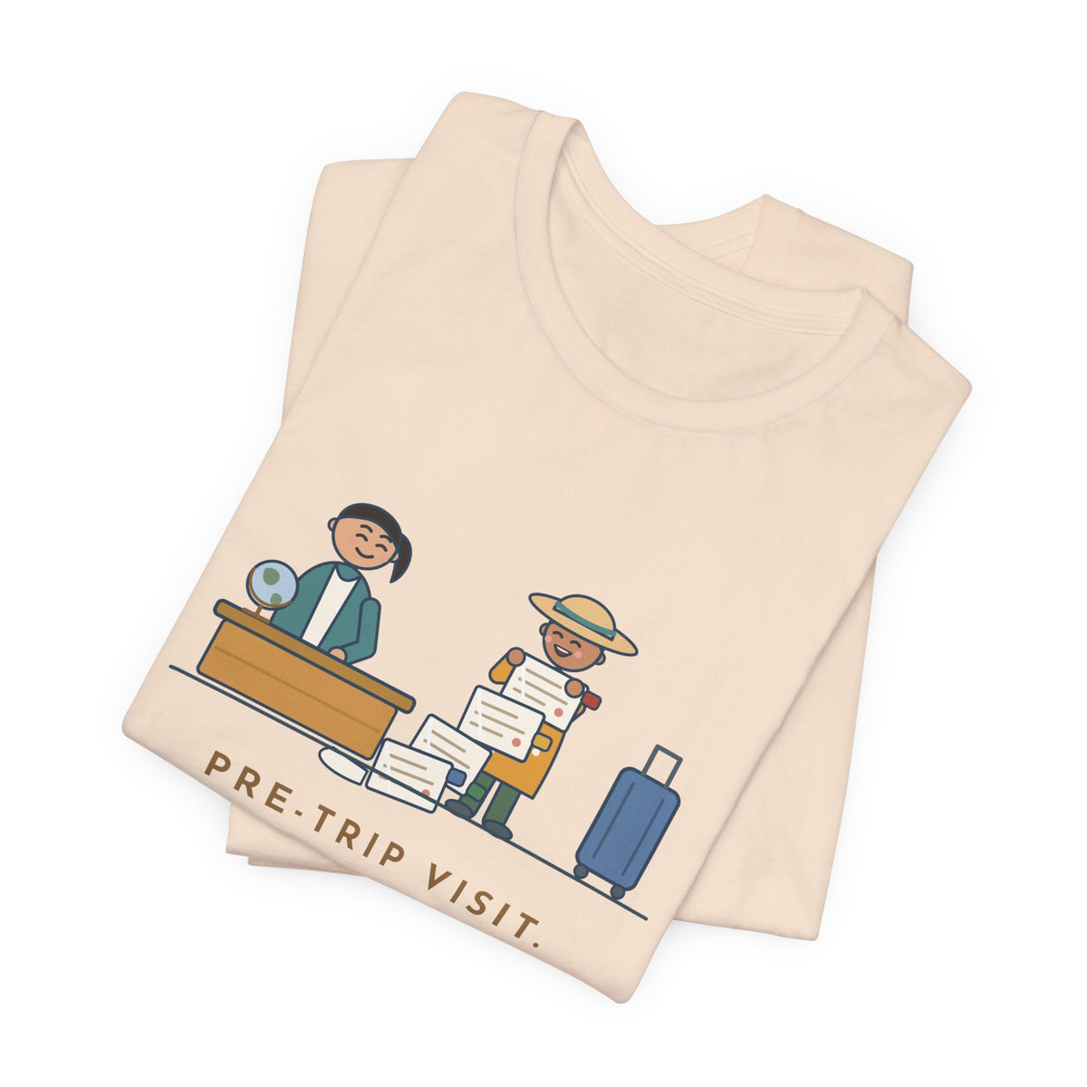 Travel Clinic Nurse T-Shirt - Pre-Trip Visit, the Itinerary Was Laminated With Tabs
