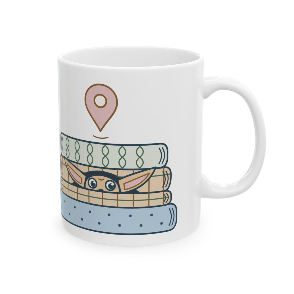Chihuahua Coffee Mug - Located Under Three Blankets Funny Chihuahua Owner Mug