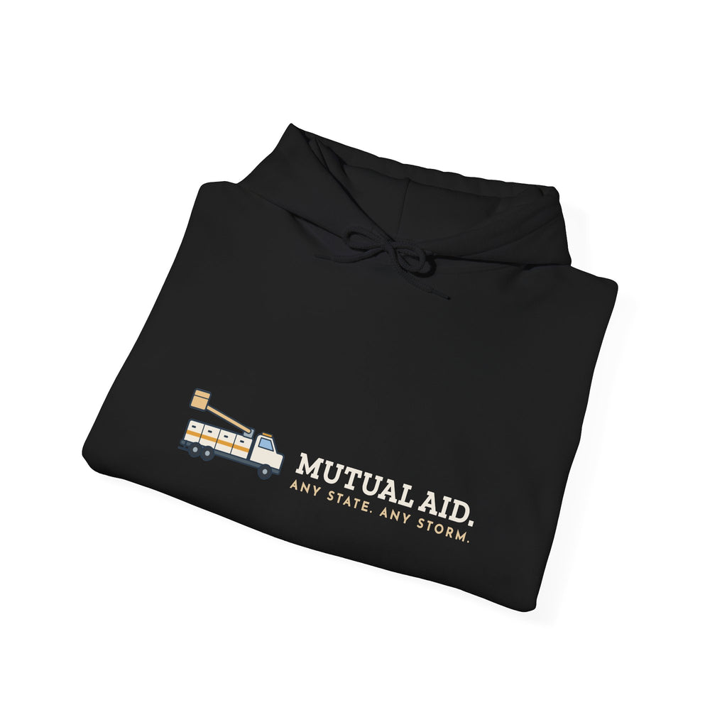 Lineworker Hoodie - Mutual Aid. Any State. Any Storm. Lineman Gift Hoodie