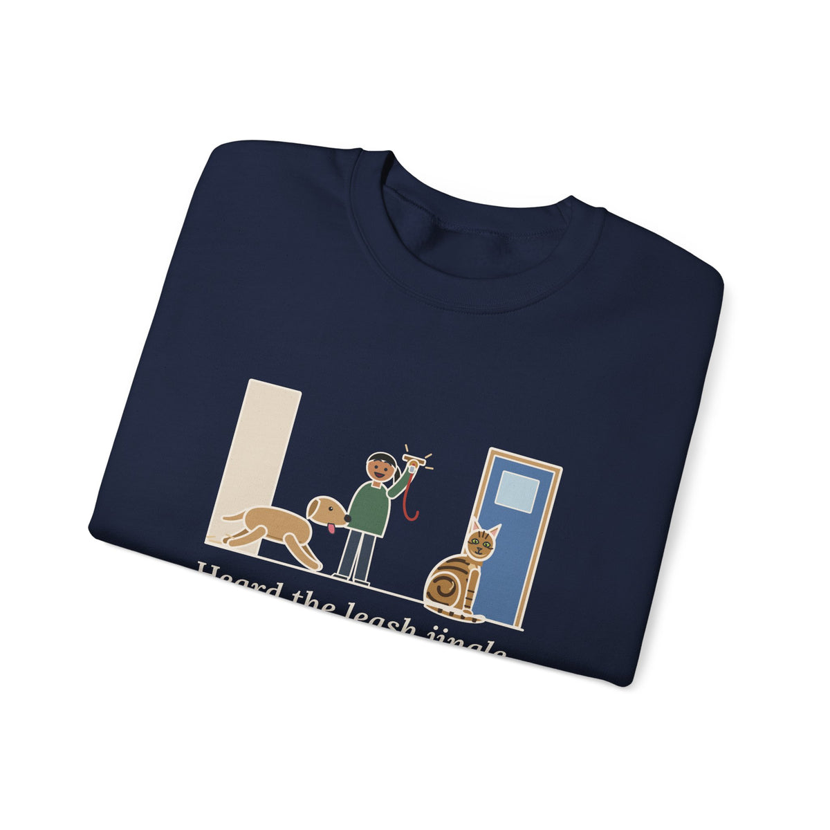 Sokoke Cat Crewneck Sweatshirt - First to the Door When the Leash Comes Out