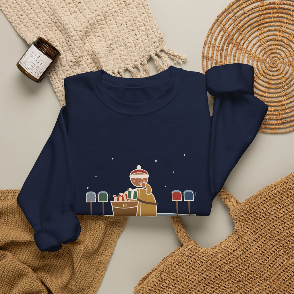 Mail Carrier Christmas Crewneck Sweatshirt - I Know Every Gift on Your List. I'm Not Telling