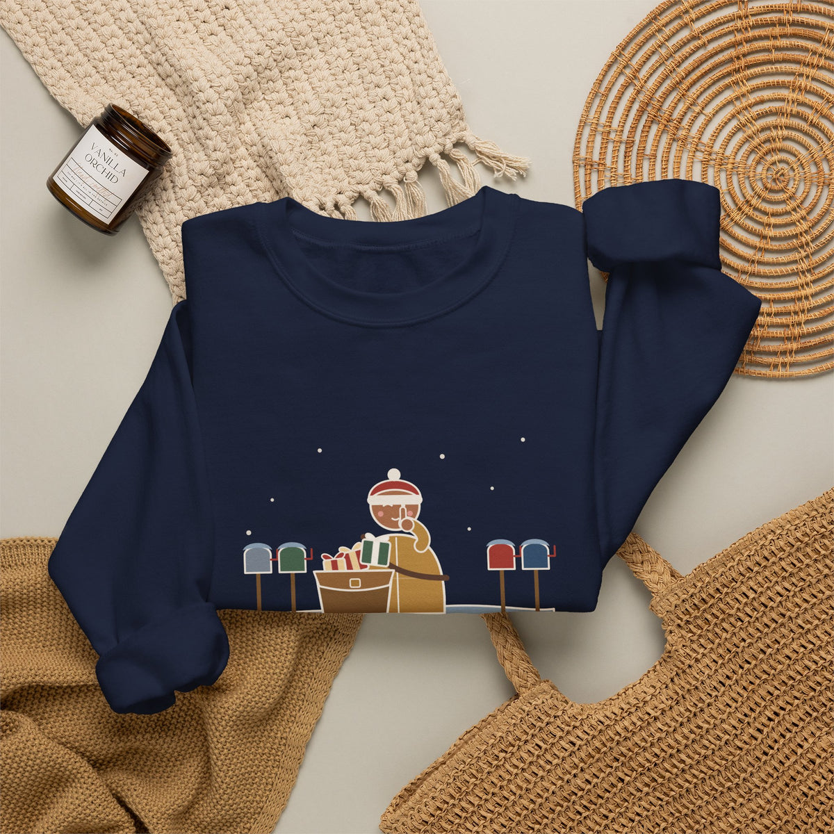 Mail Carrier Christmas Crewneck Sweatshirt - I Know Every Gift on Your List. I'm Not Telling