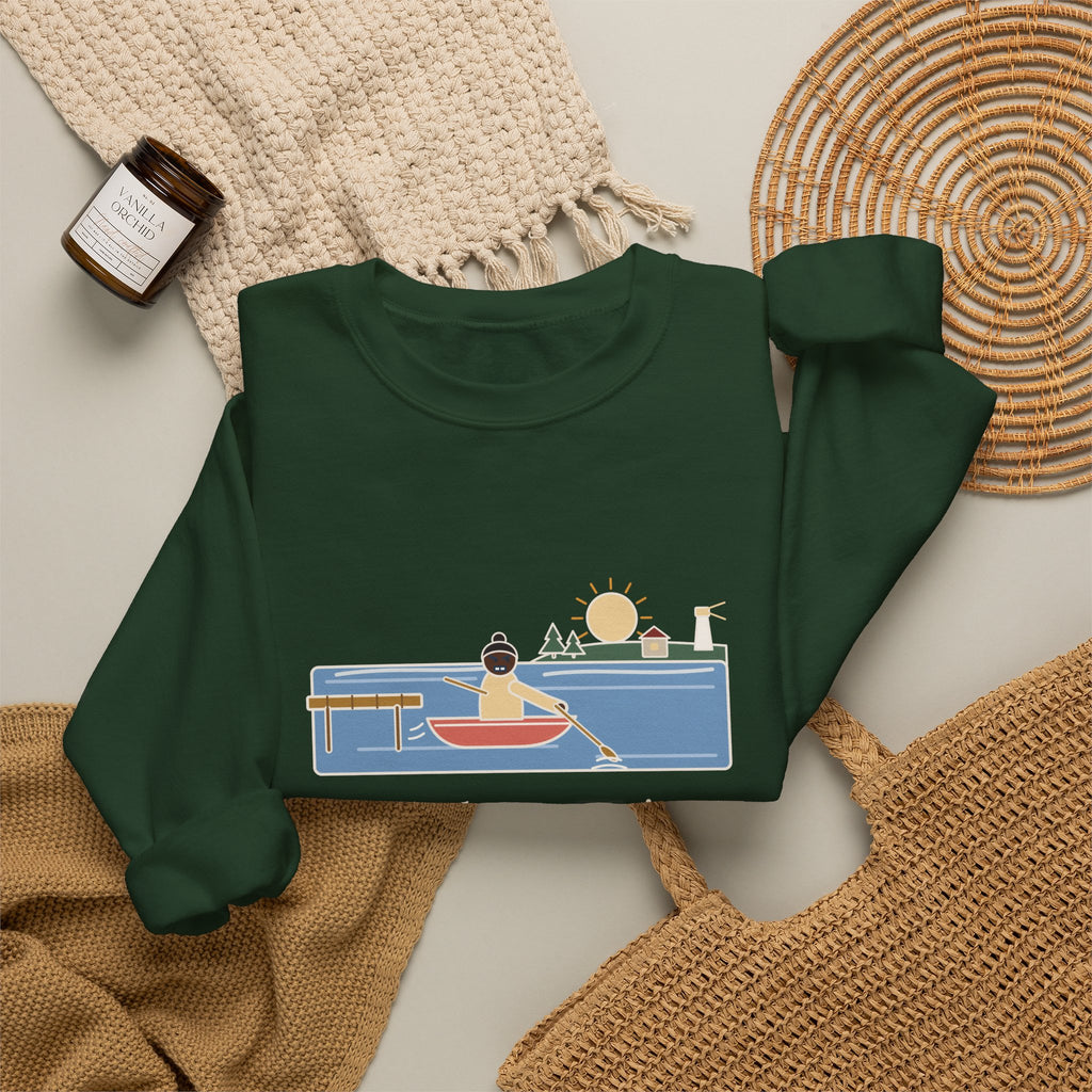 Our Doubts Are Traitors Sweatshirt, Literary Shakespeare Quote Crewneck with Dawn Rowboat