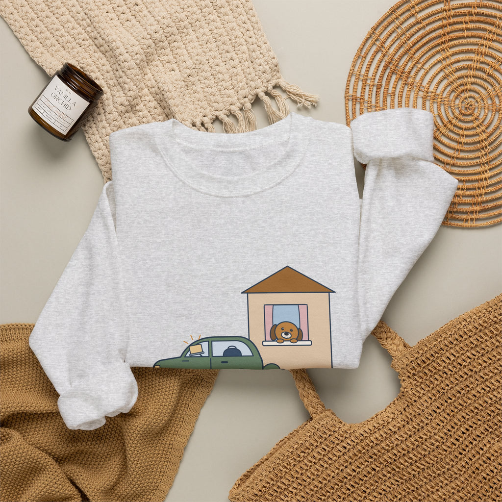 Home Health Nurse Crewneck Sweatshirt - Charting from the Driveway Visiting Nurse Gift