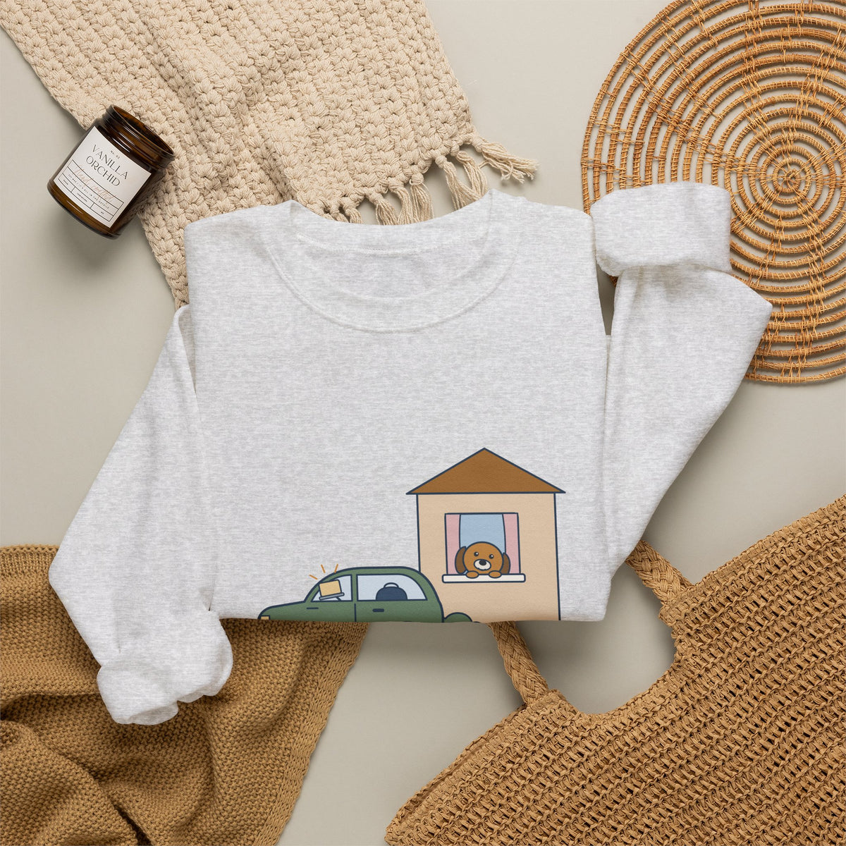 Home Health Nurse Crewneck Sweatshirt - Charting from the Driveway Visiting Nurse Gift