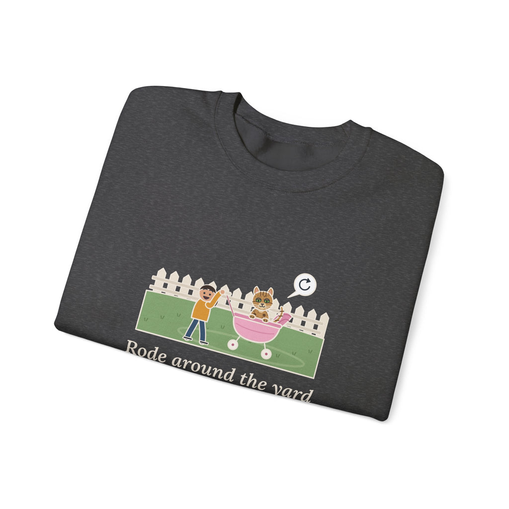 Australian Mist Cat Crewneck Sweatshirt - Rode Around the Yard in the Doll Stroller