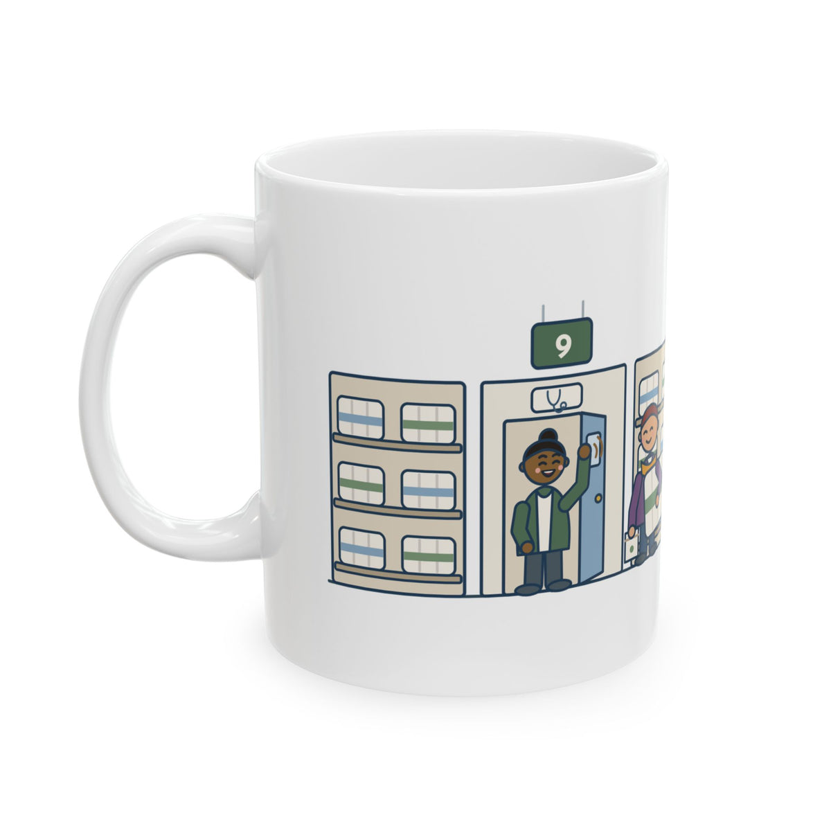 Retail Clinic Nurse Coffee Mug 11oz - Clinic in Aisle Nine, Strep Test Then Paper Towels
