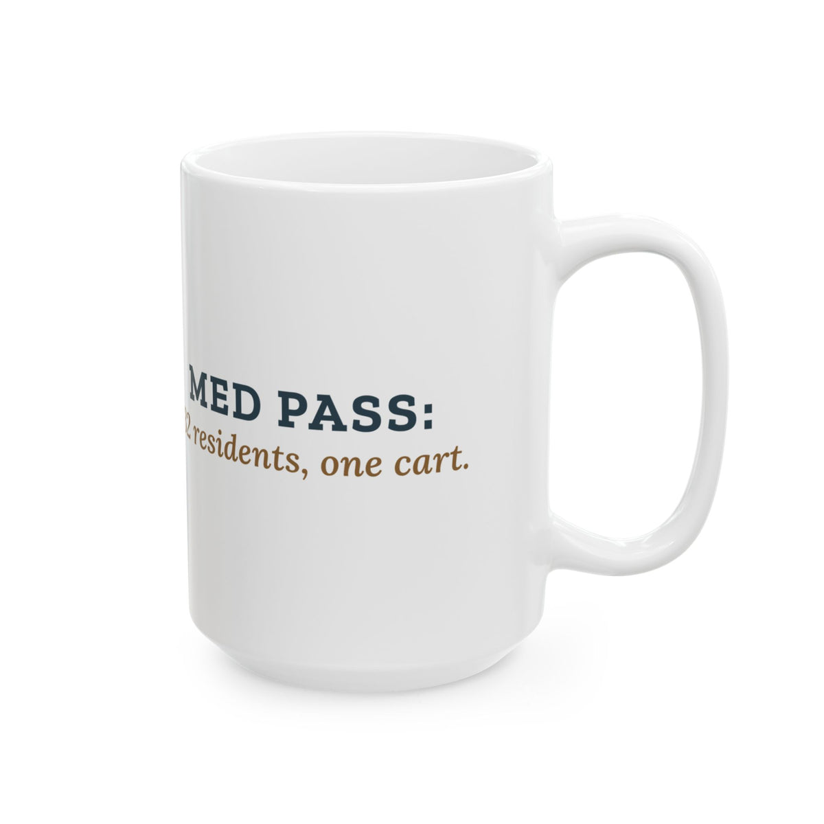 Large 15oz Licensed Practical Nurse Mug - Med Pass: 32 Residents, One Cart