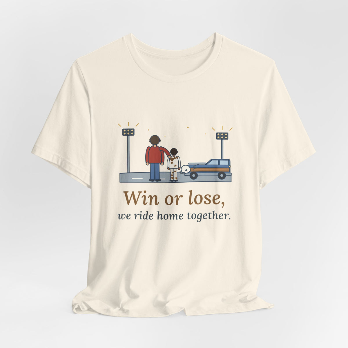 Win or Lose, We Ride Home Together T-Shirt, Football Quote Tee with Friday Night Ride Home