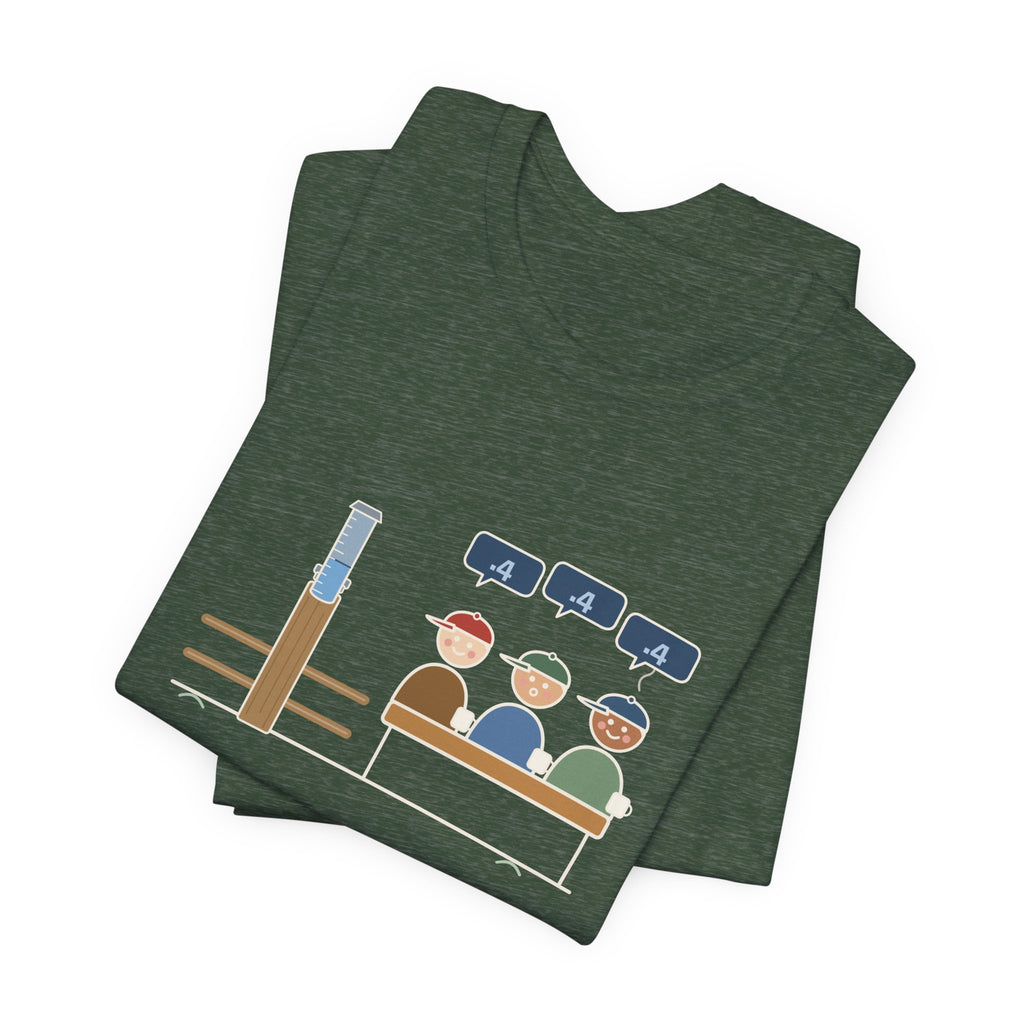 Farmer T-Shirt - Four-Tenths in the Gauge. The Whole Co-op Knows. Rain Gauge Tee
