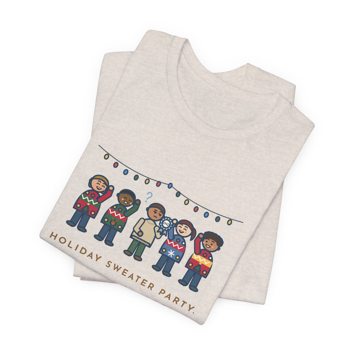 Funny Holiday Sweater Party T-Shirt, Wore My Regular Winter Sweater, Won Second Place, Party Lineup Tee