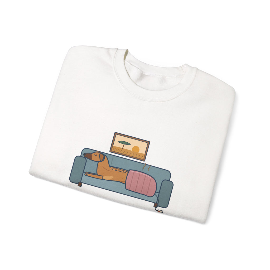 Rhodesian Ridgeback Crewneck Sweatshirt - Lives Under the Heated Blanket