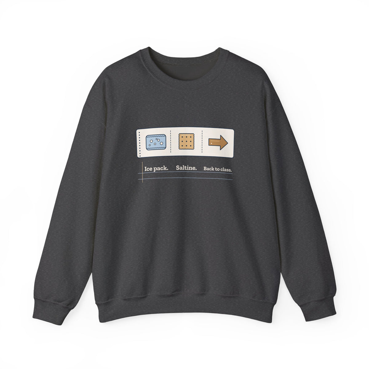 School Nurse Crewneck Sweatshirt - Ice Pack. Saltine. Back to Class. Gift
